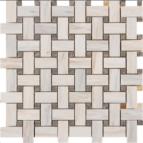 Angora Basketweave Polished Mosaic Wall Tile Backsplash Tile Usa