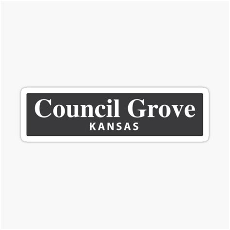 Council Grove Kansas Sticker For Sale By Everycityxd2 Redbubble