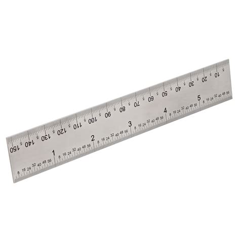 Dct Machinist Ruler 6in Metric And Sae Stainless Steel Engineering
