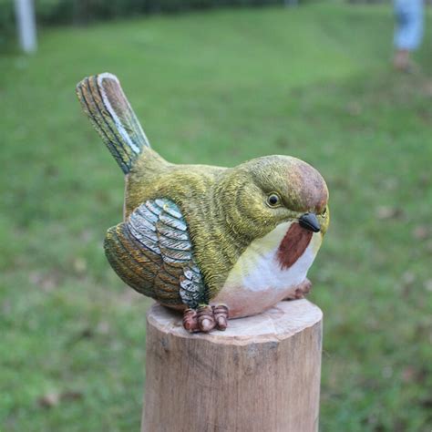 4pcs Cute Resin Ornament Birds Sculpture Ornaments Bird Shaped Etsy