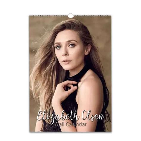 sexy elizabeth olsen full photo 2023 24 calendar with your message printed on 30 82 picclick