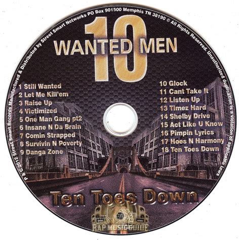 10 Wanted Men Ten Toes Down Cd Rap Music Guide