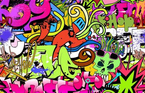 Funky Wall Art Design Plain Graffiti Wallpaper Graffiti
