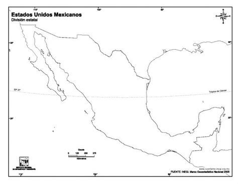 Mapa de la República Mexicana con nombres Información imágenes