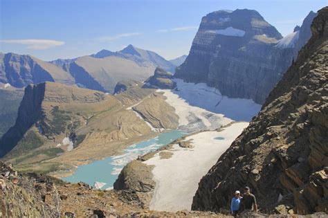 Gazing Down On A Glacier Grinnell Glacier Overlook Go Go Go