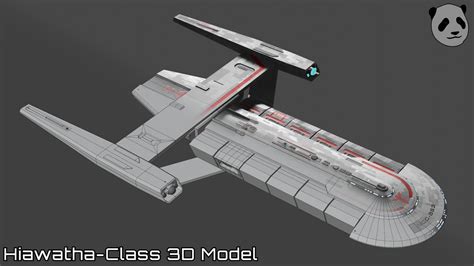 3d Model Star Trek Hiawatha Class Starship Vr Ar Low Poly Cgtrader
