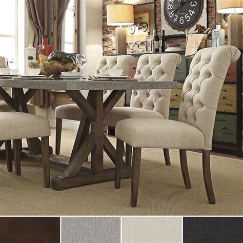 Buy products such as weston home lexington dining set with bench and 4 ladder back chairs, multiple colors at walmart and save. Benchwright Premium Tufted Rolled Back Parsons Chairs (Set ...