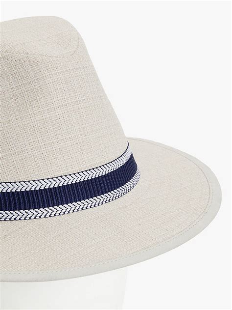 Failsworth Cotton Linen Fedora Hat Natural At John Lewis And Partners
