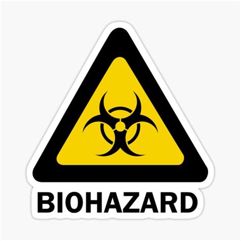 Biohazard Beware Sticker By Linesdesigns Redbubble