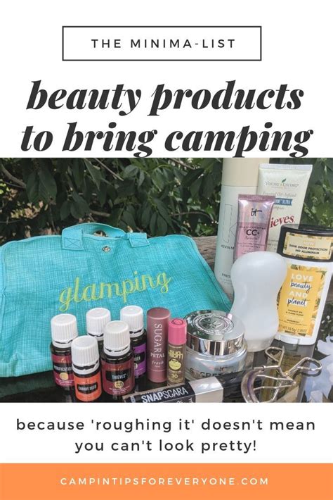 beauty products to bring camping