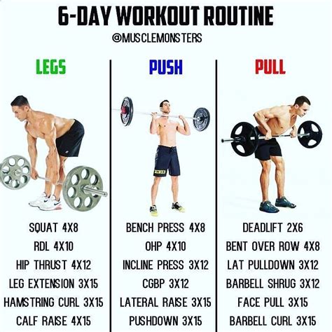6 Day Muscle Building Workout By Musclemonsters Ill Be The First To