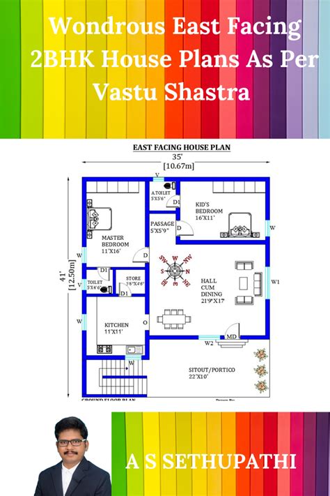 283x378 Amazing 2bhk East Facing House Plan As Per Vastu Shastra