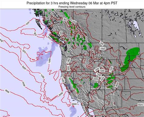 Oregon Precipitation For 3 Hrs Ending Monday 22 Mar At 11pm Pdt