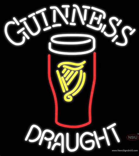 Guinness Draught Glass Neon Beer Signs Custom Neon Sign