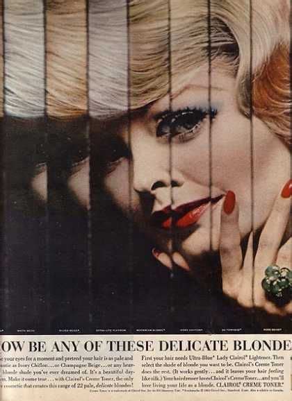 Clairols Creme Toner 1962 Clairol Blonde Dye Beauty Ad