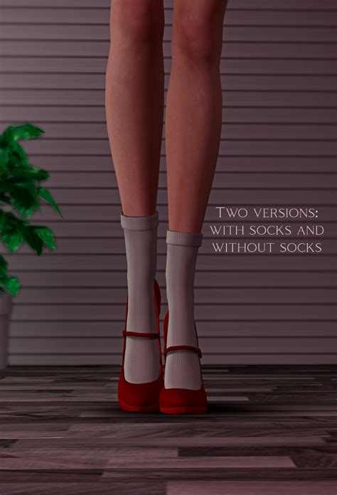 Mary Jane High Heels With And Without Socks Astya96 Tumblr Sims 4