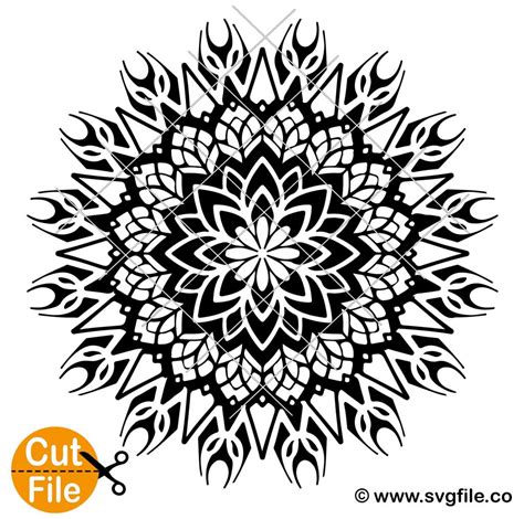 Mandala Flower 3 SVG - 0.99 Cent SVG Files - Life Time Access