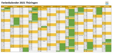 Kalender.com für termine, geburtstage und die urlaubsplanung. Ferien in Thüringen 2021: Kalender und Übersicht