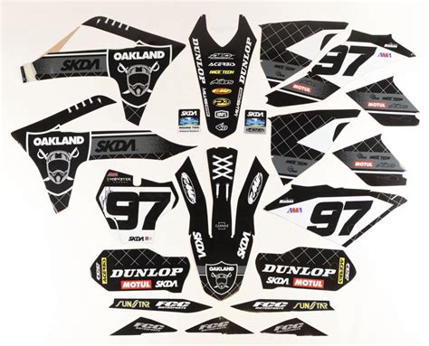 Jerry Robin Signed Race Issued Sport Series Full Set Of Bike Decals For 2022 Oakland