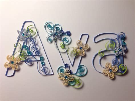 Quilling Custom Name Baby Name Framed Art Up To 5 Letters Etsy