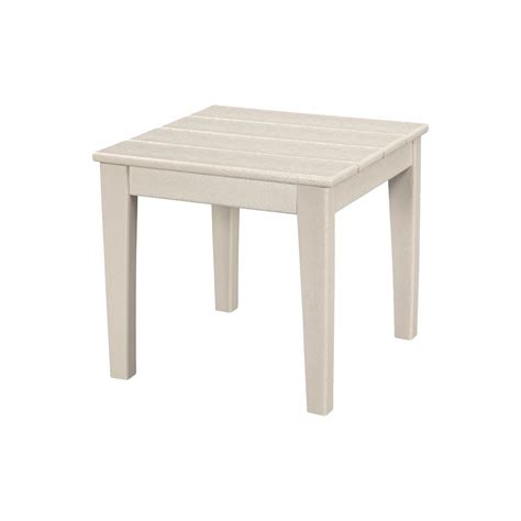 Each leg should be placed in one corner of the table. POLYWOOD Newport 18 in. Square Plastic Outdoor Side Table ...