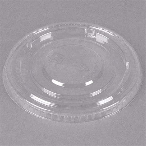 Clear Flat Pet Lid For 5 Oz 8 Oz And 12 Oz Sundae Cups No Slot