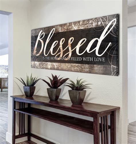Christian Wall Art Blessed Is The Home Wood Frame Ready To Hang
