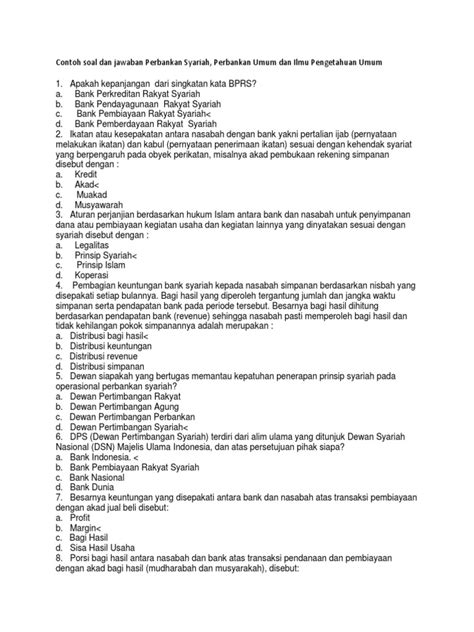 Home soal cpns contoh soal cpns (pengetahuan umum). Contoh Soal Pengetahuan Umum Perbankan Dan Jawabannya