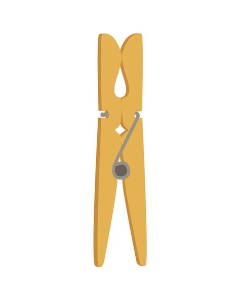 Illustration Of A Wooden Clothespin 5205676 Vector Art At Vecteezy