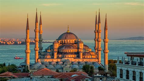 Wallpaper Sultan Ahmed Mosque Turkey Istanbul Sunrise 4k Travel