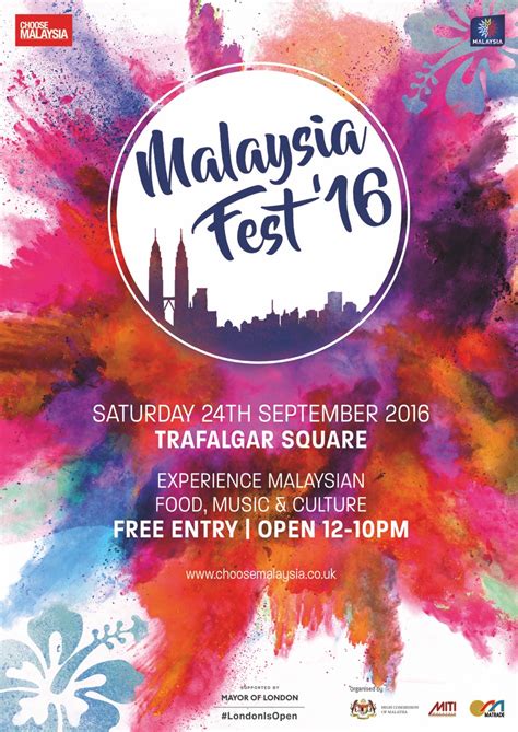 Millions customers found malaysia poster templates &image for graphic design on pikbest. Malaysia Fest'16 at Trafalgar Square - UKABC