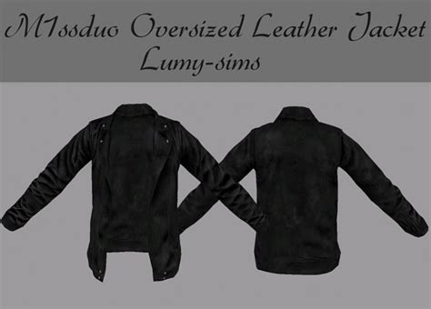 M1ssduo Oversized Leather Jacket At Lumy Sims Via Sims 4 Updates Check