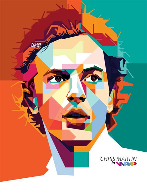 Chris Martin In Wpap By Dhe Art On Deviantart Geometric Portrait