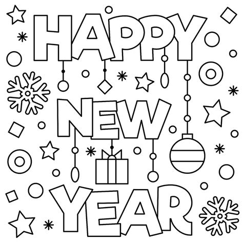 Coloring pages happy new year coloring page happy new year. New Year & January Coloring Pages: Free Printable Fun to ...