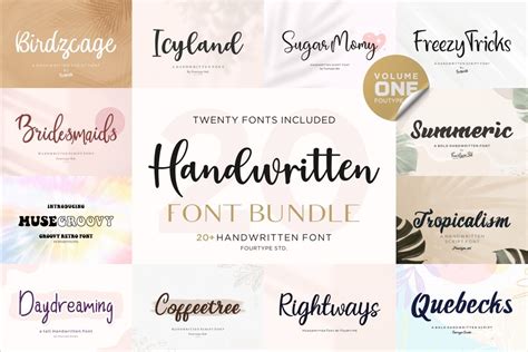 20 Font Bundle Collection Fourtype Bundle · Creative Fabrica