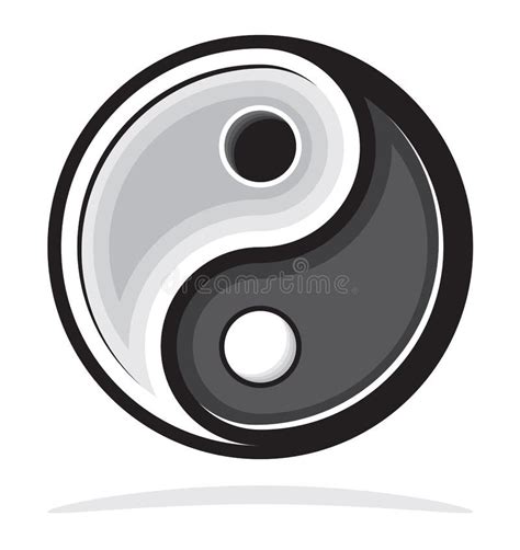 Ying Yang Symbol Of Harmony And Balance Stock Vector Illustration Of
