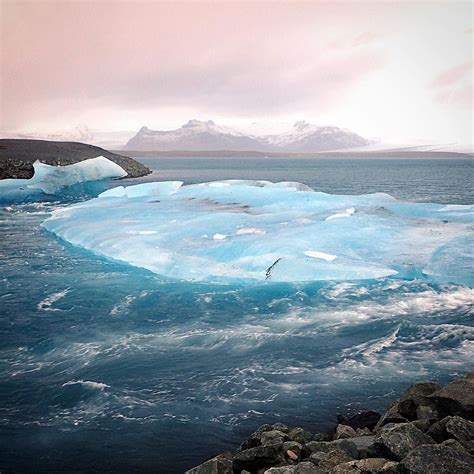 A Melting Iceberg Nudging Its Way Towards The Atlantic Ocean From The