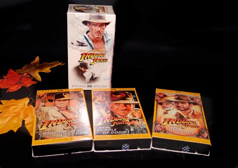 Vintage 1999 Indiana Jones Trilogy Boxed Set Three VHS Videos