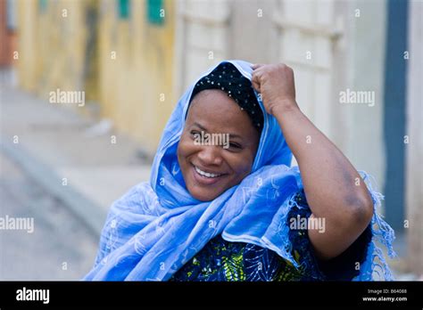 Muslim Woman In St Louis In Senegal West Africa Stock Photo Alamy