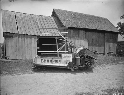 Champion Harvester And Binder Photograph Wisconsin Historical Society