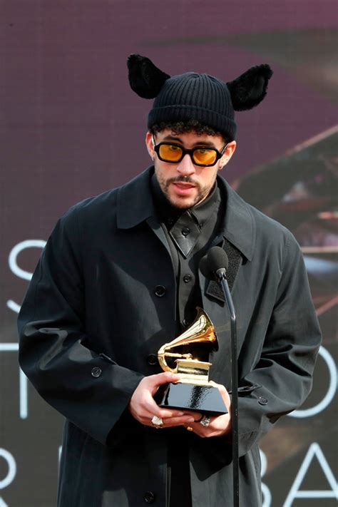 Grammys 2021 Bad Bunny In Burberry Tom Lorenzo