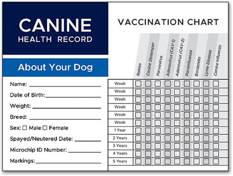 Canine Health Record Pet Vaccination Record Card Smartpractice Veterinary