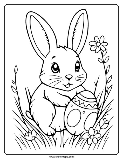 Cute Easter Coloring Page Sketch Repo