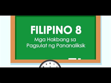 Hakbang Sa Paggawa Ng Pananaliksik Filipino Melc Based Youtube The