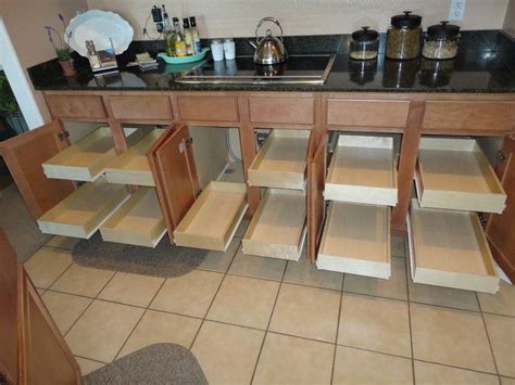 I have pull out shelves, drawers and cabinets. Unique How to Install Sliding Shelves In Kitchen Cabinets