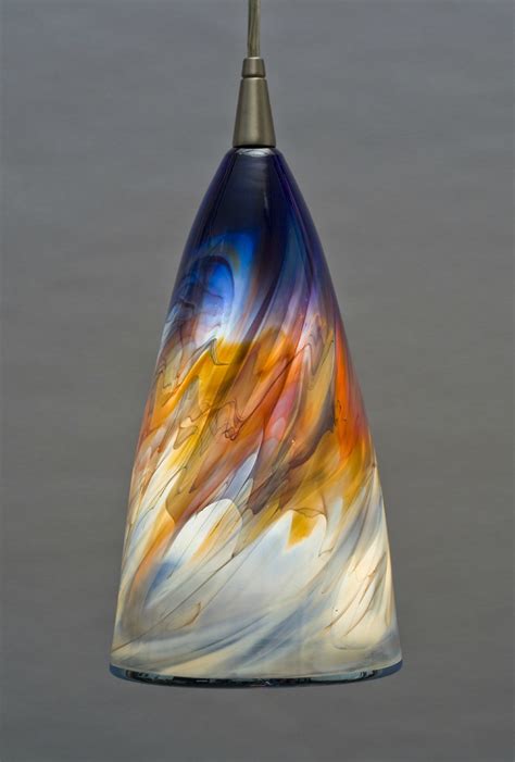 Nautical Blue Pendant Lamp By Bryan Goldenberg Art Glass Pendant Lamp Artful Home