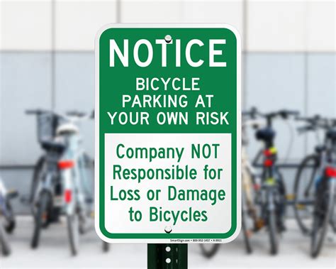 Bicycle Parking Signs Durable Aluminum Signs