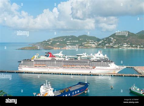 Aerial View Of Stmaarten Cruise And Shipping Facility Aerial View Of