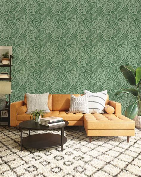 Tempaper Canvas Palm Decorative Wallpaper Neiman Marcus