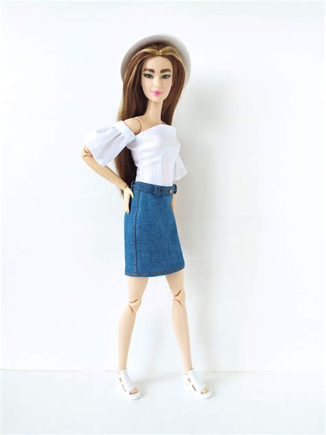 Denim Skirt Barbie Tall Barbie Denim Skirt Skirt For Tall Etsy